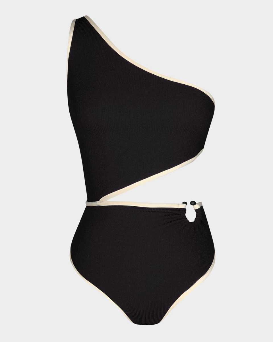 Del Mar Asymmetric Cutout One-Piece Swimsuit